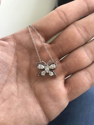 butterfly diamond necklace